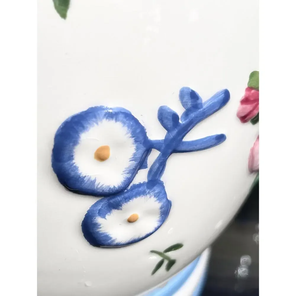 Laura Ashley ceramic‎ Jar vintage floral cottagecore multicolor flour tea cookie